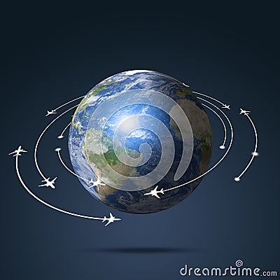 Earth Aviation Background Stock Photo