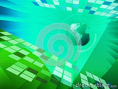 Earth Background Means World Modern Art And Communication Stock Photo