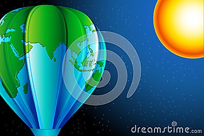 Earth Balloon Stock Photo