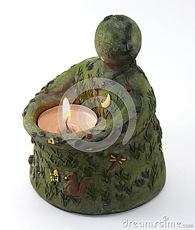 Earth Candle Stock Photo