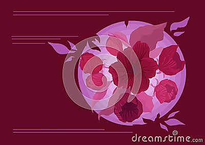 Earth card Flower Vector Illustration