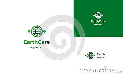 earth care logo design modern concept Vector Illustration