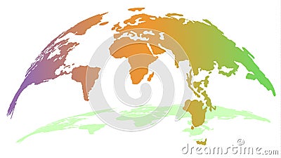 Earth Changes Their Mood. 3D Globe Map Illustration Vector Illustration