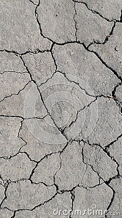 The earth crackled from drought, the soil without plants. Stock Photo