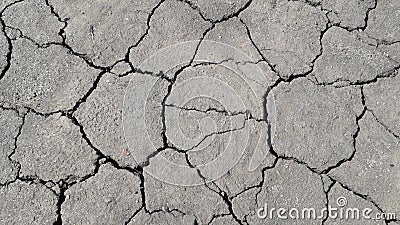 The earth crackled from drought, the soil without plants. Stock Photo