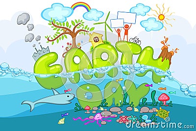 Earth Day Vector Illustration