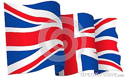 UK British flag Vector Illustration