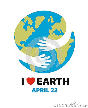 Earth day April Vector Illustration