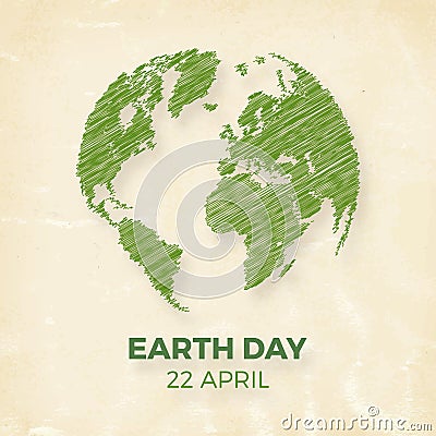 Earth day, April 22 Vector Illustration