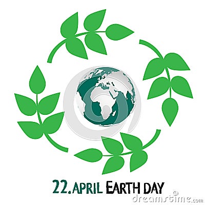 Earth Day - 22 April Vector Vector Illustration