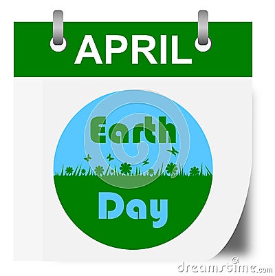 Earth Day Calendar - illustration Cartoon Illustration