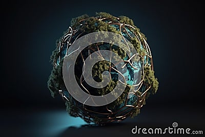 Earth day is observed every year on April 22, to demonstrate support for environmental protection 3D Rendering. Generative AI Stock Photo