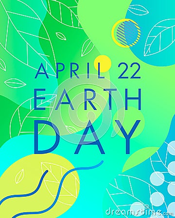 Earth Day typography design Vector Illustration