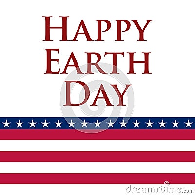 Earth Day in the United States Vector Illustration