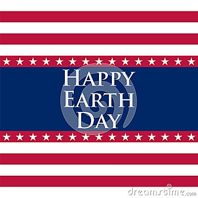 Earth Day in the United States Vector Illustration