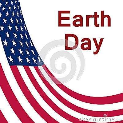 Earth Day in the United States Vector Illustration