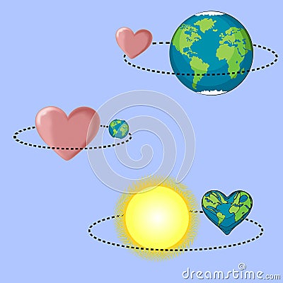 Earth Day Valentine Day Vector Design Vector Illustration