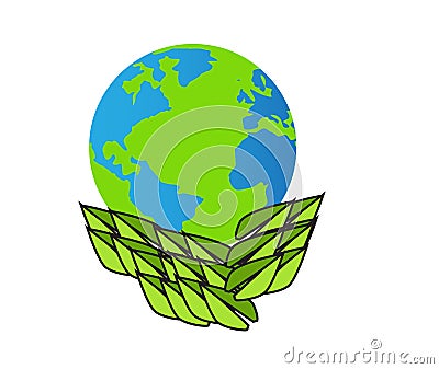 Earth day the wolrd Stock Photo