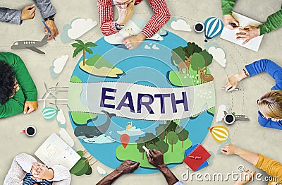 Earth Ecology Environment Conservation Globe Concept Stock Photo