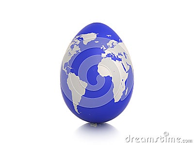 Earth egg Stock Photo