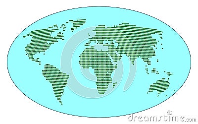 Earth Elipse On White Vector Illustration