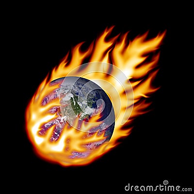 Earth fireball Stock Photo