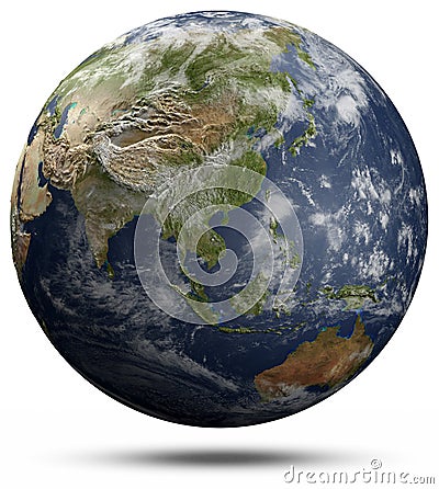 Earth globe - Asia and Oceania Stock Photo