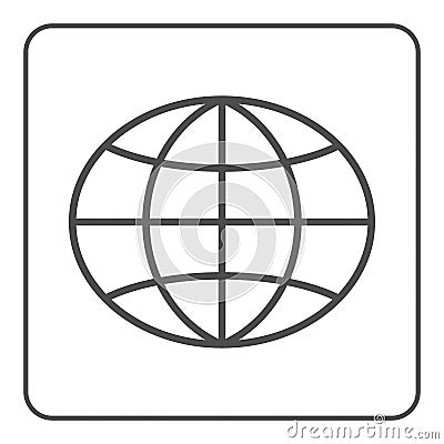 Earth globe icon Global world sign Vector Illustration