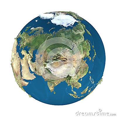 Earth globe, isolated on white Stock Photo