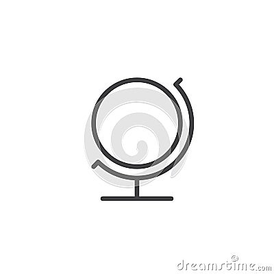 Earth globe line icon Vector Illustration