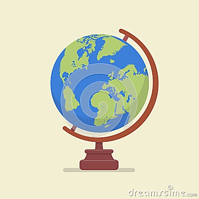 Earth globe model Vector Illustration