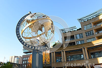Earth Globe Statue, Vancouver, British Columbia, Canada Editorial Stock Photo