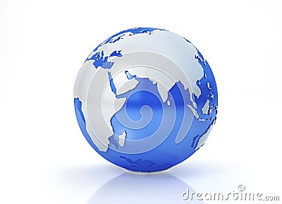 Earth globe stylized. Asia view Stock Photo
