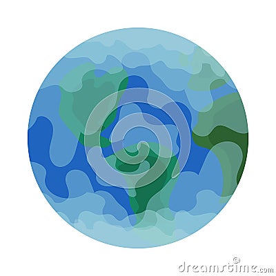Earth globe vector illustration isolated on white background Vector Illustration