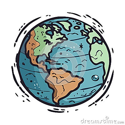 Earth globe world simple vector illustration Vector Illustration