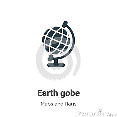 Earth gobe vector icon on white background. Flat vector earth gobe icon symbol sign from modern maps and flags collection for Vector Illustration