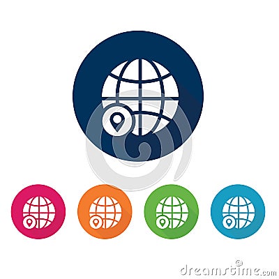 Earth grid symbol. Internet icon. Stock Photo