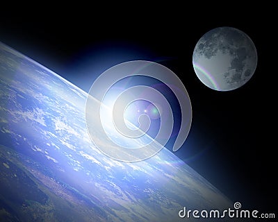 Earth horizon Stock Photo