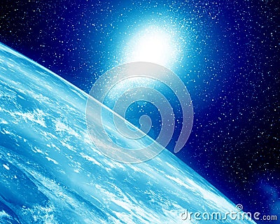 Earth horizon Stock Photo