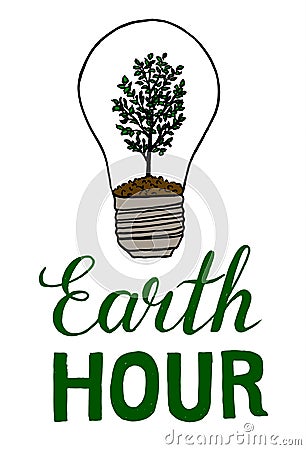 Earth Hour Vector Illustration