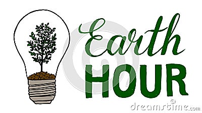 Earth Hour Vector Illustration