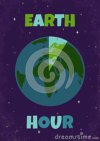 Earth hour Vector Illustration