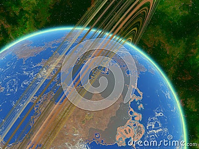 Earth-like planet Stock Photo