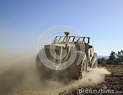 Earth-mover making dust Stock Photo