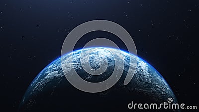 Earth planet viewed from space , 3d render Stock Photo