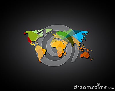 Earth polygon map Vector Illustration