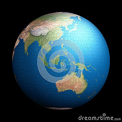 Earth puzzle Stock Photo