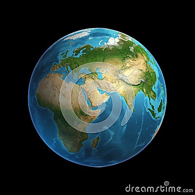 Earth rotation, realistic earh, 3d earth, globe, global, world, space Stock Photo