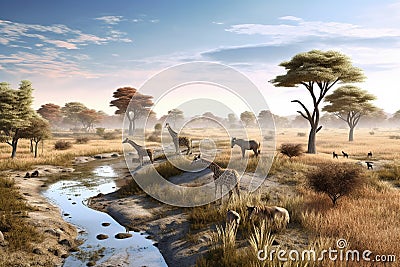 Earth's Majestic Landforms: A Photorealistic Exploration of Natural Wonders Stock Photo