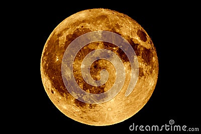 Lunar eclipse - Full Moon Luna Stock Photo